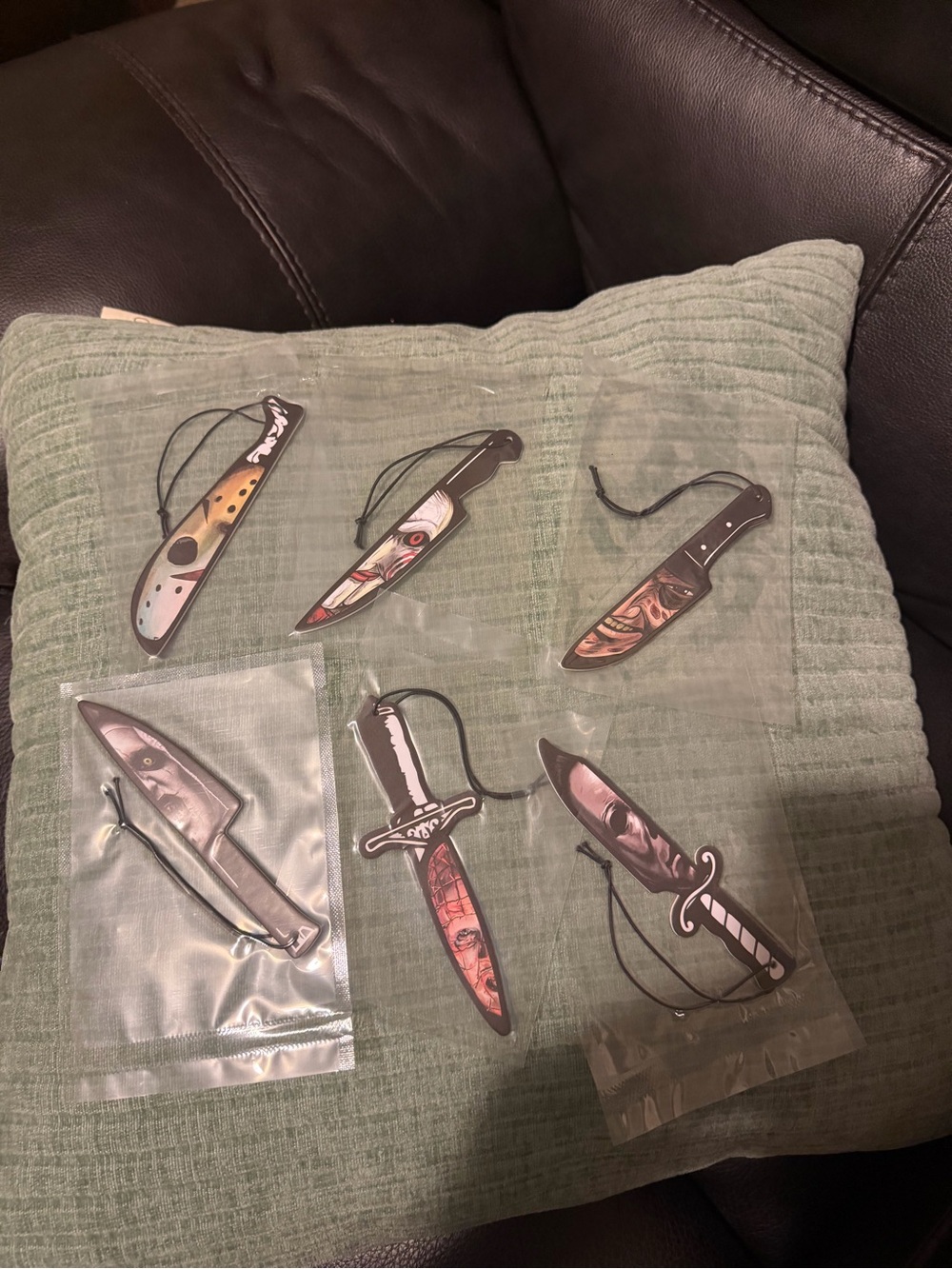Knife-Themed Decorative Air Freshener Set — Green (6-Pack)